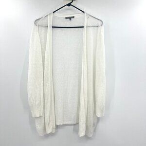 Retro-ology Linen Viscose Blend Sheer Open Front Cardigan Women's XL